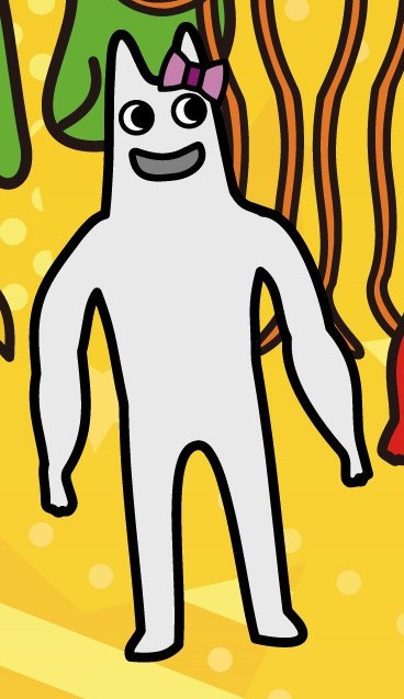 ガーデンオブバンバンのキャラクター、バンバリーナの画像。白くて人型のモンスター。