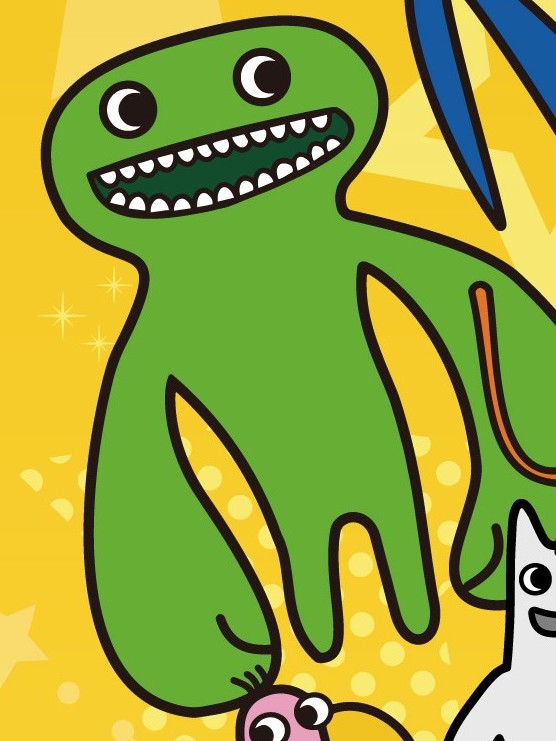 ガーテンオブバンバンのキャラクター、ジャンボ・ジョシュの画像。緑色で太い腕のモンスター。
