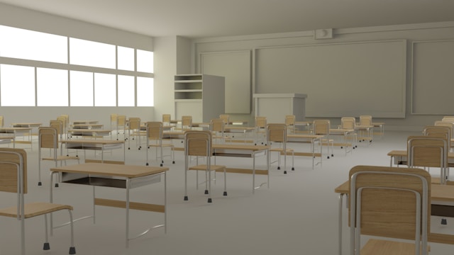 学校の教室の画像