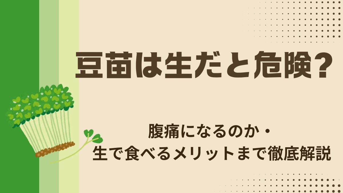 豆苗は生だと危険？腹痛になるのか・生で食べるメリットまで徹底解説