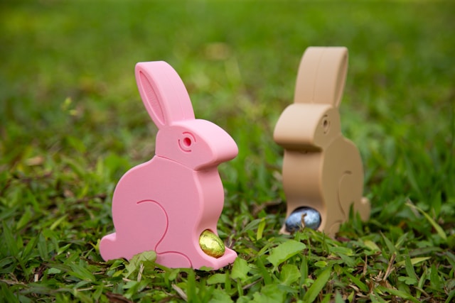 ピンクのうさぎの画像